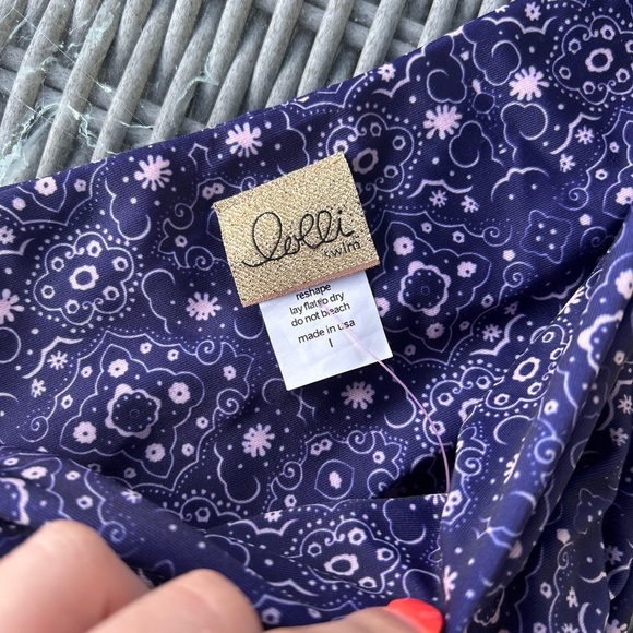 Lolli Swim Paisley Printed Bikini Bottoms - Picture 2 of 3